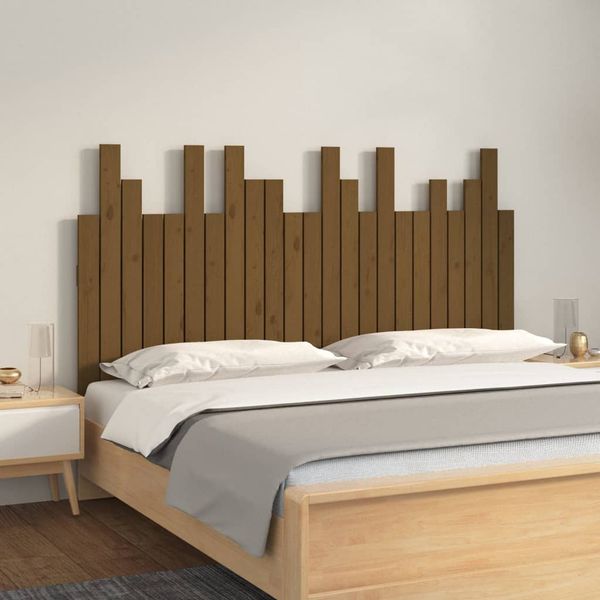 vidaXL Nástenné čelo postele medovohnedé 146,5x3x80cm masívna borovica