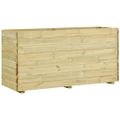 vidaXL Vyvýšený záhradný záhon+dno 150x50x75 cm, impregnovaná borovica