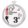 Predlužovací kábel EMOS P0113 spojka 3m, biela / PVC / 1 mm2