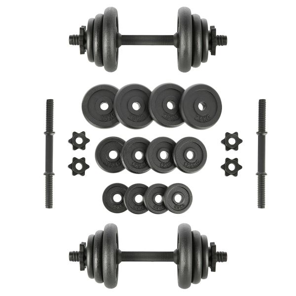 Súprava liatinových činiek v kufríku ONE Fitness STO20
