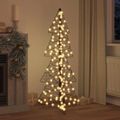 vidaXL Vianočný stromček 160 LED Teplá biela 150 cm Ratan