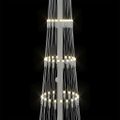 vidaXL LED vianočný stromček Teplá biela 51 x 51 x 190 cm Kov