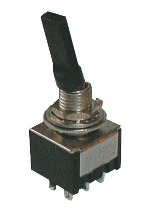 Prepínač páčkový    2pol./6pin  ON-ON plastic