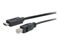 USB C 2.0 na USB B - M/M - USB kábel - USB typ B (M) na USB-C (M) - USB 2.0 - 3,05 m - čierna