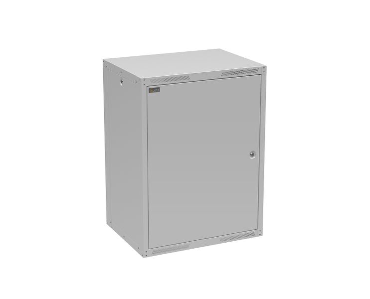 Rozvádzač nástěnný GrandN DUO 16U 450 mm, dvere plech, RAL 7035, GrandND-16U-645-21-G