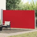 vidaXL Zaťahovacia bočná markíza na terasu 170x500 cm, červená