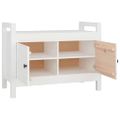 vidaXL Lavica do predsiene biela 80x40x60 cm masívna borovica