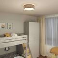 vidaXL Stropná lampa so bodmi Čierna 38 x 38 x 13,5 cm látka