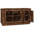 vidaXL Komoda dymový dub 102x35x55 cm spracované drevo