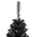 vidaXL Umelý vianočný stromček so stojanom, čierny 120 cm, PVC