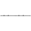 vidaXL Kovanie na posuvné dvere skrinky 200 cm uhlíková oceľ