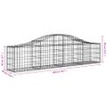 vidaXL Oblúkový gabionový kôš 15 ks 200x30x40/60 cm pozinkované železo