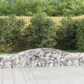 vidaXL Oblúkový gabionový kôš 7 ks 400x30x40/60 cm pozinkované železo