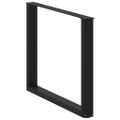 vidaXL Nohy k jedálenskému stolu v tvare U, 3 ks, čierne, 100 x (72-73) cm, oceľové
