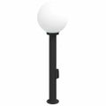 vidaXL Stĺpikové svietidlo so senzorom a zásuvkou 80 cm čierne IP44