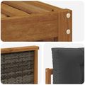 vidaXL Záhradná súprava gaučov 9 ks Prírodná a antracitová