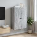 vidaXL Nástenná skrinka 66 x 34,5 x 90 cm Kompozitné drevo Sivý Sonoma