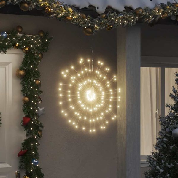 vidaXL Vianočné hviezdicové svetlo 140 LED teplé biele 17 cm