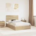 vidaXL Úložná posteľ Sonoma dub 135 x 190 cm Kompozitné drevo