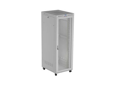 19'' Voľne stojaca racková skriňa 47U 800X1000 šedá s perforovanými dverami lanberg (flat pack) V2