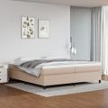 vidaXL Boxspring posteľ s matracom kapučínová 200x200 cm umelá koža