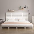 vidaXL Nástenné čelo postele biele 186x3x91,5 cm masívna borovica