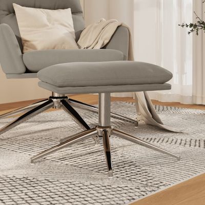 vidaXL Podnožka bledosivá 60x60x35 cm látka z mikrovlákna