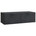 vidaXL Nástenná TV skrinka Čierna 98 x 41 x 30 cm Kompozitné drevo