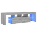 vidaXL TV skrinka s LED svetlami sivá sonoma 140 x 36,5 x 40 cm