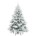vidaXL Umelý vianočný stromček s 150 LED-i Biela 150 cm PE a PVC