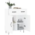 vidaXL Komoda biela 69,5x34x90 cm kompozitné drevo