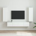 vidaXL TV nástenná skriňa 2 ks Lesklá biela Kompozitné drevo