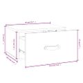 vidaXL Nástenné nočné stolíky 2 ks medovohnedé 40x29,5x22 cm