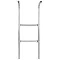 vidaXL Dvojstupňový rebrík k trampolíne, oceľ, strieborný 72 cm (vhodné pre výšku 65 cm)