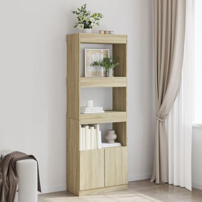 vidaXL Vysoká skrinka dub sonoma 63x33x180 cm kompozitné drevo