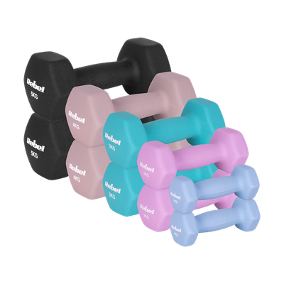 Činky REBEL ACTIVE RBA-2330-S5 liatinové neoprénové HEX sada 30kg (2x1kg+2x2kg+2x3kg+2x4kg+2x5kg)