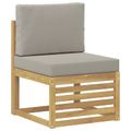 vidaXL Záhradná súprava gaučov 7 ks Biela a svetlosivá