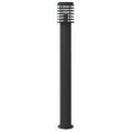 vidaXL Vonkajšie stojace lampy senzor 3 ks čierne 110 cm nehrdz. oceľ