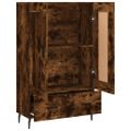 vidaXL Vysoká skrinka dymový dub 69,5x31x115 cm kompozitné drevo