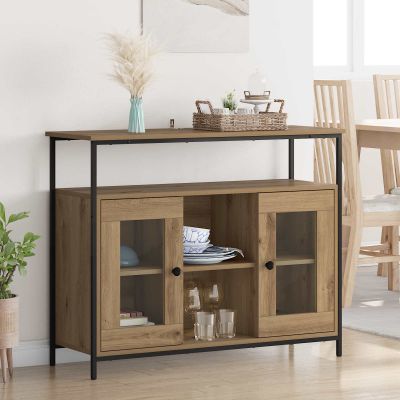 vidaXL Servírovacia skriňa Remeselný dub 100 x 35 x 80 cm