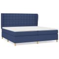 vidaXL Boxspring posteľ s matracom modrá 200x200 cm látka