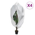 vidaXL Flísové kryty na rastliny so zipsom 4 ks 70 g/m² 2,36x2 m