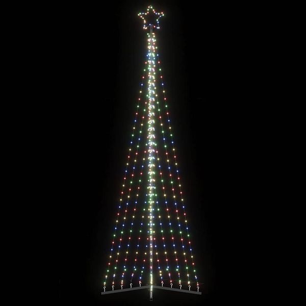 vidaXL LED vianočný stromček 495 LED farebné 300,5 cm