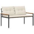 vidaXL Vonkajšia lavička 2 -Seater 116 x 67,5 x 72 cm polyratan