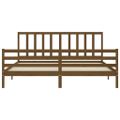 vidaXL Posteľný rám s čelom medovo-hnedý 200x200 cm masívne drevo