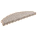 vidaXL Schodové rohože 15 ks 65x21x4 cm strieborné polkruhové veľké