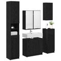 vidaXL Sada kúpeľňového nábytku 5 ks Čierny dub 64,5 x 33,5 x 59 cm