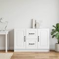 vidaXL Servírovacia skriňa Biela 89 x 34,5 x 57 cm Kompozitné drevo