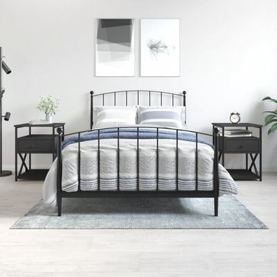 vidaXL Nočné stolíky 2 ks čierne 40x42x55 cm kompozitné drevo