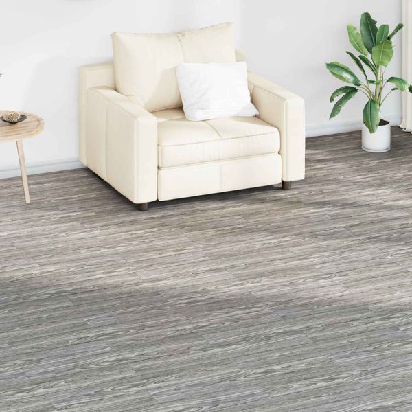 vidaXL Podlahové dosky 18 pcs Tmavo šedá 2,51 m² PVC